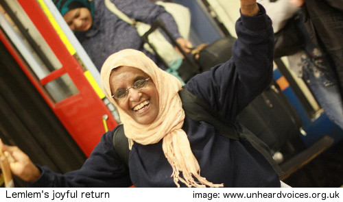 Lemlem arriving home